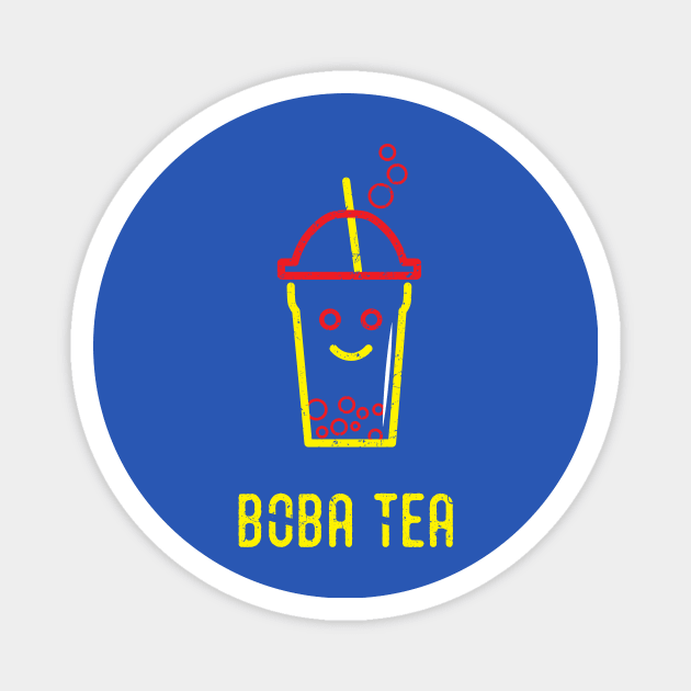 Boba Tea Red and Yellow Magnet by EliseDesigns